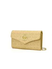 Dedoo Two-Tone Letter Print Casual Shoulder Bag, Envelope Bag, Chain Shoulder Bag, Women's Crossbody Bag, Fashionable And Versatile - Yellow - View 6