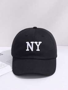 1 pieza Gorra de béisbol New York Outdoor ajustable con protección solar y letra NY bordada, adecuada para usar en primavera y otoño - Multicolor - Ver 3