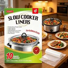 10pcs Slow Cooker Liners Disposable Cooking Bags, Large Size, Fits 4-8.5 Quart Pots, Suitable For Oval And Round Pots - 1 - View 3