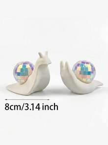 Snail Disco Ball Sun Catcher Indoor Window Decor, Refractive Desktop Ornament, Creative Home Room Decoration - A - View 4