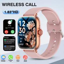 Smartwatch, llamada/marcación inalámbrica, múltiples recordatorios de aplicaciones, unisex, reloj deportivo, fondo de pantalla personalizable, regalo de vacaciones y cumpleaños - Rosa - Ver 11