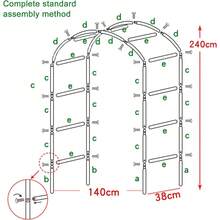Wedding Rose Archway, Steel Garden Trellis Arch, Plant Support Rack For Roses, Grape Vines & Climbing Plants, Sturdy Metal Frame For Garden, Yard, Lawn & Wedding Decor - A - View 4