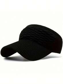 1 Peça Viseira Esportiva de Malha para Mulheres, Boné com Top Aberto de Malha Respirável para Rabo de Cavalo, Proteção UV, Aba Curva, para Corrida, Praia, Verão e Uso Atlético - Multicolorido - Visão 3
