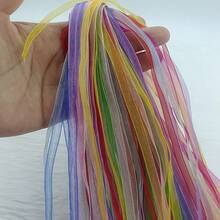 30 buah Pita Organza Lebar 6mm - Pita Chiffon Transparan, Untuk Kemasan, Buket Pernikahan dan Karangan Bunga Pesta, Bahan Kain Renda - Beraneka warna - View 7