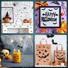 10pcs Mini Halloween Bat Doodle Stickers, Vintage Black & White Minimalist, Halloween Party Atmosphere Decoration, Suitable For Home Baking, Holiday Gift Packaging, Market Stall, Scrapbook & Card Creation, Creative DIY - Mini Halloween Bat - View 5