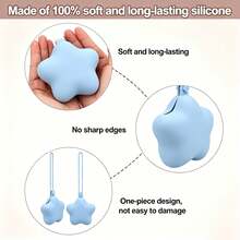 1pc Star-Shaped Silicone Pacifier Storage Box, Portable Dust-Proof Baby Soother Holder With Hanging Clip For Travel - Multicolor - View 6