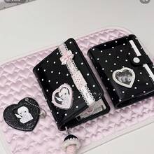 Original Polka Dot Heart Window Replaceable Inner Core Planner Cover - Heart Window Combination, (Cover Only) Cute Style, Diary Cover, Loose-Leaf Book, Replaceable Inner Core With Ring Binding, Convenient For Personalized Planning And Notes - Multicolor - View 6