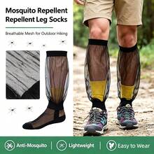 Mosquito Repellent Leg Socks, Breathable Mesh Insect Protection Leggings, Lightweight Anti-Mosquito Cover For Outdoor Hiking Camping - A - View 2