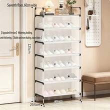 Simple Shoe Rack, Entryway Shoe Rack, Home Dorm Storage Rack, Hallway, Corridor, Bedroom, Multi-Layer Dust-Proof Shoe Rack, Large Capacity Shoe Cabinet, Shoe Storage, Shoe Organizer, Space-Saving Shoe Cabinet, Storage Rack - Multicolor - View 20