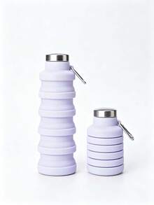 Daily Use Silicone Folding Water Cup With Screw Lid, Sports Outdoor Portable Collapsible Water Bottle - Multicolor - View 15