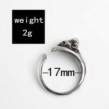 2pcs European & American Cute Forest Style Rabbit Open Ring Alloy Set Women's Rings - Multicolor - View 9