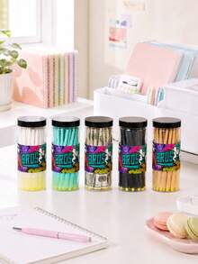BROS Colorful Pre-Rolled Paper Cones With Tips, Slow Burning Easy Fill Rolling Paper Cones, Assorted Fun Designs, Portable Jar Pack, 1 Set - Multicolor - View 6