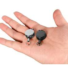 H56 Ultra Mini Retractable Badge Reel Keychain, Spring-Back Anti-Loss Key Ring Pendant With Belt Clip, Portable Daily Outdoor Accessory, Minimalist Pocket And Closet Room Decoration Storage Tool - Multicolor - View 4