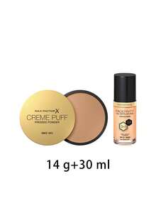 Max Factor 【組合組】Creme Puff 05 透明粉餅 14g + Facefinity 全天無瑕 3合1 純素底妝 W44 暖象牙色 30ml - 05 半透明+W44 暖象牙色 - 查看 2