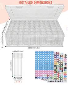 Diamond Painting Storage Box, 60/24 Bottle Capacity, Equipped With 4 Classification Labels, Used For Organizing Diamond Painting Supplies, Including Diamond Painting Tools And Jewelry Bead Assembly Tools, Suitable For Embroidery Storage - A - View 8