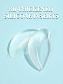 Women's Silicone Bikini Bra Pads, Transparent Invisible Lingerie Inserts, Body Filler Pads, Small Breast Enhancer Pads - Multicolor - View 3