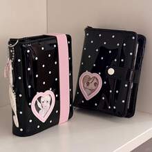 Original Polka Dot Heart Window Replaceable Inner Core Planner Cover - Heart Window Combination, (Cover Only) Cute Style, Diary Cover, Loose-Leaf Book, Replaceable Inner Core With Ring Binding, Convenient For Personalized Planning And Notes - Multicolor - View 9