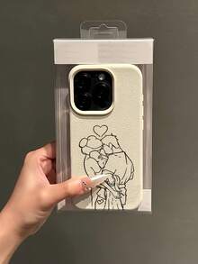 1件 白色線條四角抱持極簡風個性化 TPU 防震全包覆手機殼，適用於 Apple 17 16 15 14 13 12 11 Pro Max Air 及系列 - 彩色 - 查看 4