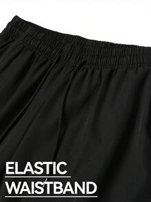 1pc Men's Spring/Autumn Jogging Sweatpants, Casual Sports Long Pants, Drawstring Elastic Waist, Suitable For Basketball And Fitness Black Fall - Black - View 5