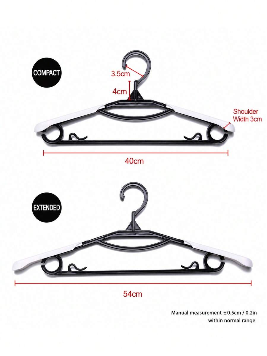 Percha extensible para ropa, tendedero colgante para uso doméstico, percha gruesa sin marcas, tendedero anti-marcas en los hombros, percha de hombros anchos para organización y almacenamiento del armario del dormitorio