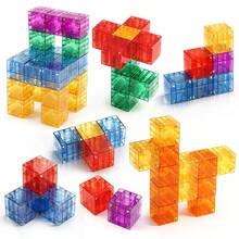 2.5cm Magnetic Stacking Cubes, Small Car Toy; Suitable For Children, Sensory And Montessori Educational Toys Large Magnetic Building Blocks, Magnetic Stacking Cubes, Suitable For Children, Sensory And Montessori Toys, Suitable For 3 Years Old Boys And Girls (Random Color) 2.5 - Multicolor - View 5