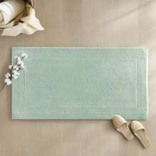 [Free Shipping] 1 PCS 24x44" 100% Cotton Tufted 3000 GSM Reversible Bath Rug Green-XY282365 - Multicolor - View 1