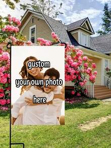 1pc, Customized Personalized Photo Garden Flag, Double-Sided Printing, Suitable For Christmas, Thanksgiving, Valentine'S Day, Anniversary Gifts - Multicolor - View 6