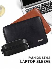 canvas artisan Universal Sim Laptop Sleeve Portable PU Laptop Bag Shockproof Notebook Bag Compatible With Macbook HP - View 4