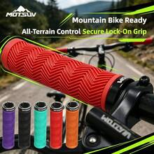 MOTSUV 1 Pair Mountain Bike Handlebar Grips, Single-Sided Lock-On Rubber Hand Grips, Anti-Slip Durable Dual-Channel Rubber - Multicolor - View 1