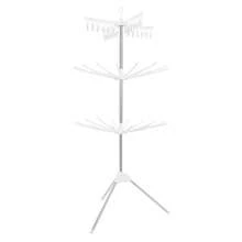 Étendoir pliable, étendoir à trois niveaux, étendoir rotatif, blanc - / - Voir 6