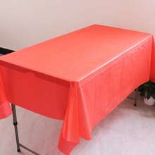 1pc Plastic Tablecloth, 54 X 108 Inch Disposable Tablecloth, Suitable For Parties, Picnics And Weddings, Rectangular, Multiple Colors Available - Square Tablecloth - View 22