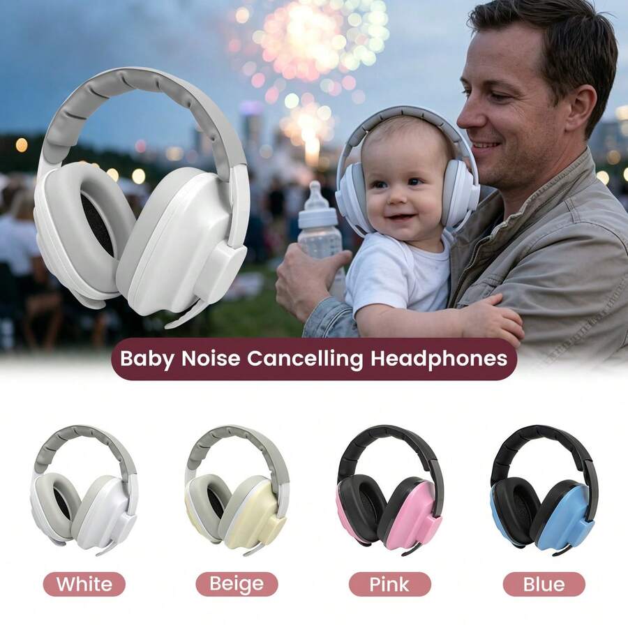 1pc Square Baby Noise Cancelling Ear Protection Headphones, Suitable For 3 Months To 3 Years Old - Multicolor - View 1