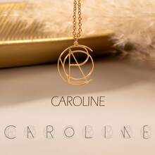 Custom Name Necklace - Stainless Steel Personalized Women's Jewelry, Elegant Geometric Design, Mother's Day Valentine's Day Gift, Suitable For Daily Wear - Multicolor - View 3