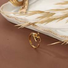 2pcs European & American Cute Forest Style Rabbit Open Ring Alloy Set Women's Rings - Multicolor - View 6