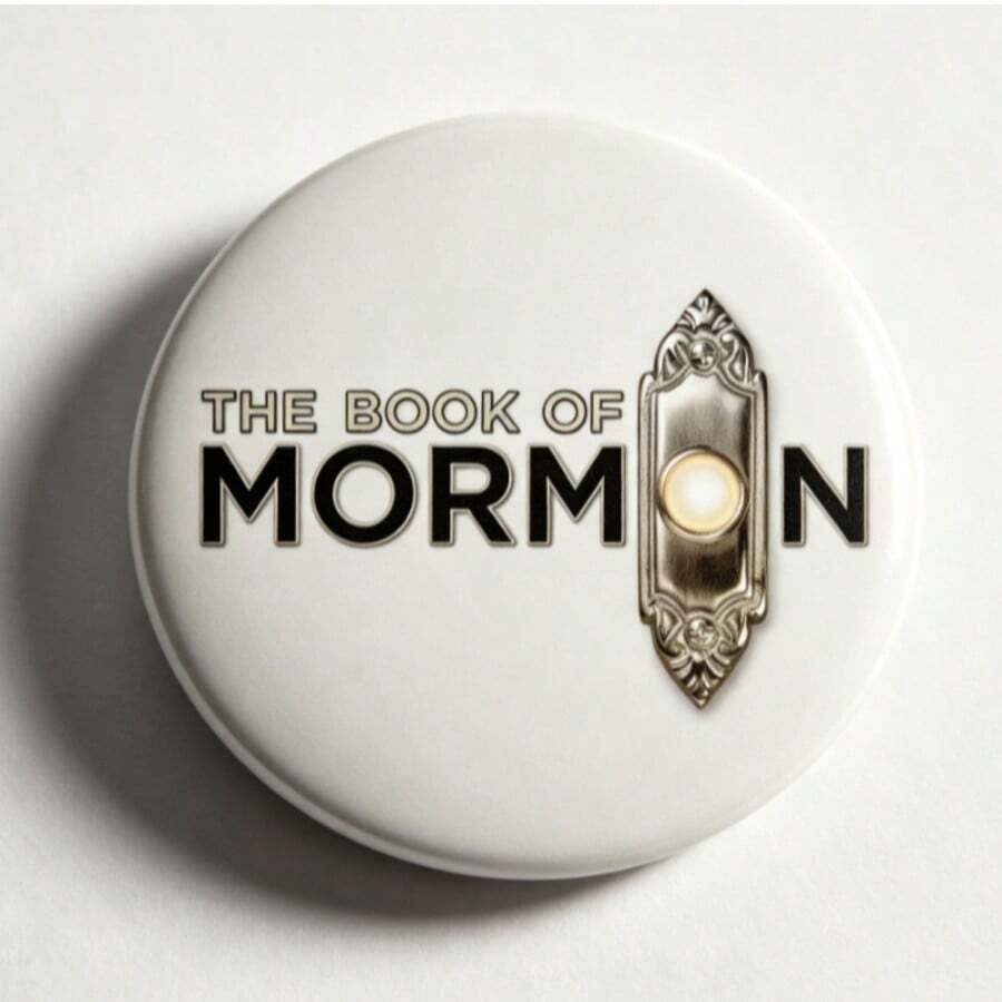 1pc The Book Of Mormon Musical Pattern Pin Badge, Musical Button Brooch, Suitable For Clothing, Bags, Backpacks, Gift For Music Lovers - A - View 1