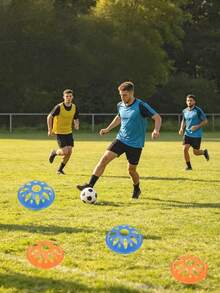 Set Kerucut Penanda Latihan Agile 4-5 Buah, Peralatan Latihan Sepak Bola, Cakram Penanda Ruang, Cocok Untuk Semua Olahraga Bola - beraneka warna - View 3