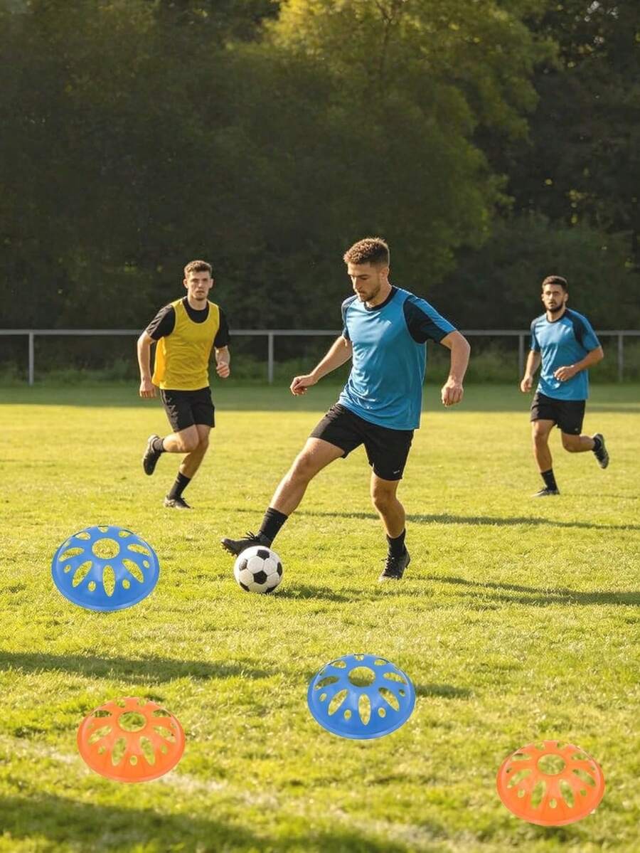 4-5pcs Agile Training Marker Disc Cone Set, Football Training Equipment, Space Marker Disc, Suitable For All Ball Sports - Multicolor - View 1