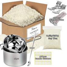 蠟燭模具鍋/攪拌棒/固定支架/DIY手工原物料，杯蠟燭製作模具材料，DIY蠟燭，初學者使用/完整入門套裝 - 高級套裝 - 查看 10