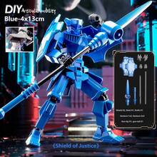 T13 Action Figure 2-Piece Set, DIY Titan 13 Warrior Figure, Multi-Joint Articulated Action Figure, Lucky 13 Collectible Toy - Multicolor - View 19