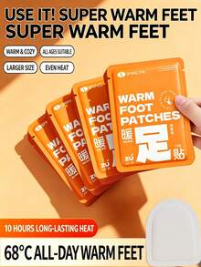 4/12/20/40pcs Self-Heating Patch, Ultra-Thin, Individually Wrapped, Suitable For Sports, Indoor, Outdoor, Work, Portable Hand Warmer, Applicable To Hands, Abdomen And Legs - Suitable For Winter, Outdoor, Travel, Keeping Abdomen And Hands Warm, 10 Hours Heat Retention, Suitable For Winter Outdoor Use, Essential For Skiing - A - View 3
