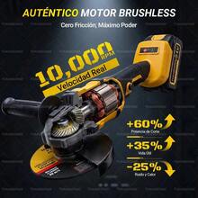 TIANGONG Esmeriladora Angular Inalámbrica Tiangong 21V, 125 mm con Baterías de 4000 mAh y 6 Discos Carcasa de aleación, incluye caja de herramientas - Amarillo - Ver 8
