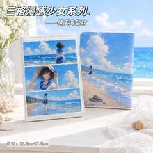 Aesthetic Anime Japanese Style Girl Exquisite Colorful Page Leather Notebook, Leather Cover With Colorful Inner Pages, Sweet Girl Student Memo Pad, Creative Anime Planner, Student Class Notebook - Japanese Girl Style Series - View 13