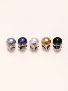 6/3/1pc Patterned Plastic Buttons, Anti-Exposure Fashion Decorative Adjustable No-Sew Buttons, Suitable For Shirts, Dresses, Coats And Tops, Sewing Supplies, Brooches, Sewing, Buttons, Badges, Buttons, Handmade Crafts - Multicolor - View 8