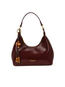 Elegant Retro Exquisite Gentle Atmosphere Crescent Bag With Gourd Pendant Design, Simple And Stylish, Personalized And Niche Design Sense Shoulder Bag - Red - View 7