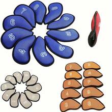 Golf Iron Club Head Covers, Protective Sleeve, Mesh Fabric Wear-Resistant, Thermal Lining, Protects Golf Iron Heads From Scratches, Simple Classic Style - Multicolor - View 2