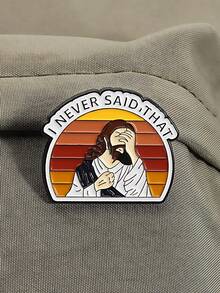 Funny Facepalm Quote Brooch – Vintage Character Enamel Pin For Bag Jacket Accessories - Multicolor - View 5