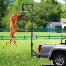 OUKANING 400LBS Load Carbon Steel Hunting Game Hoist Rack, 77.95-100.79in Adjustable Height Rotatable Shaft Hand Winch For Outdoor Game Processing - Game Hoist Rack - View 9