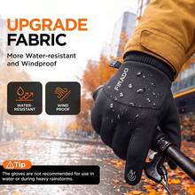 Winter Warm Gloves Unisex, Touchscreen Finger Design, Suitable For Cold Weather, Ideal For Hiking, Driving, Camping, Cycling And Running - Fleece-lined Cycling - View 5