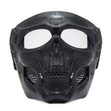 戶外戰術骷髏面罩附護目鏡，摩托車越野騎行全臉防護面罩，防風防塵，騎行裝備配件，保護面罩，萬聖節與節日禮物 - 彩色 - 查看 14