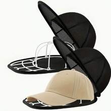 1/2pcs (White Cleaning Cloth + Holder) Hat Washing Bag, Anti-Deformation Hat Protector Bag, Washing Machine Hat Washing Tool, Baseball Cap/Baseball Cap Washing Rack, Suitable For Cleaning Various Hats - Multicolor - View 6